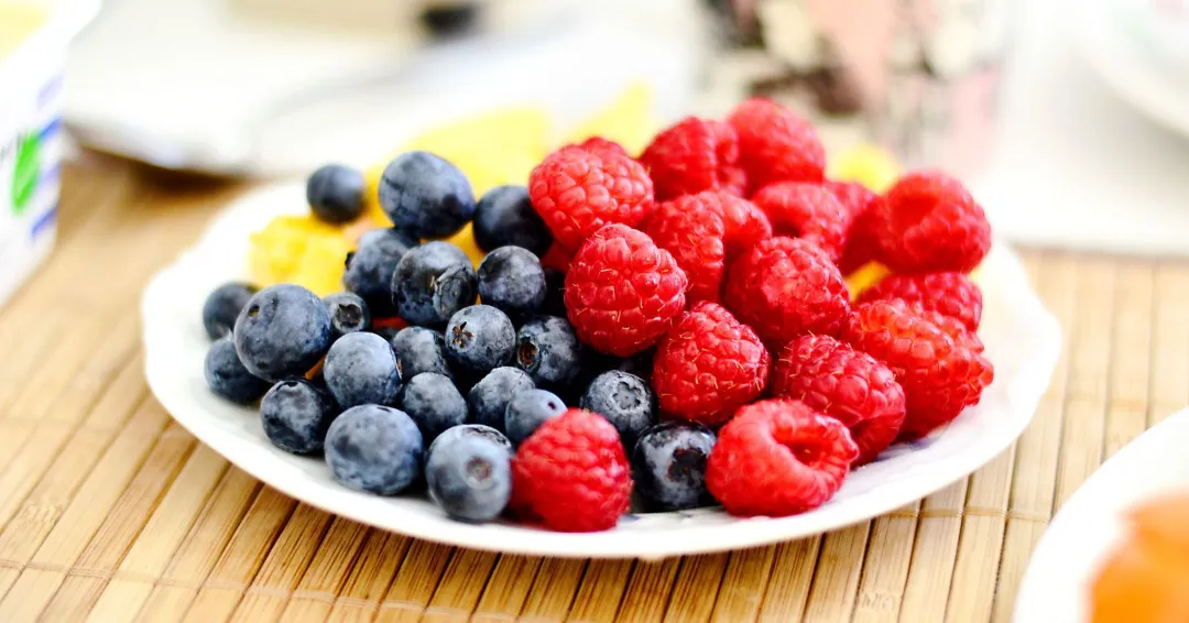 Blueberries and Rasberries
