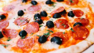 Pizza with Olives and Herbs