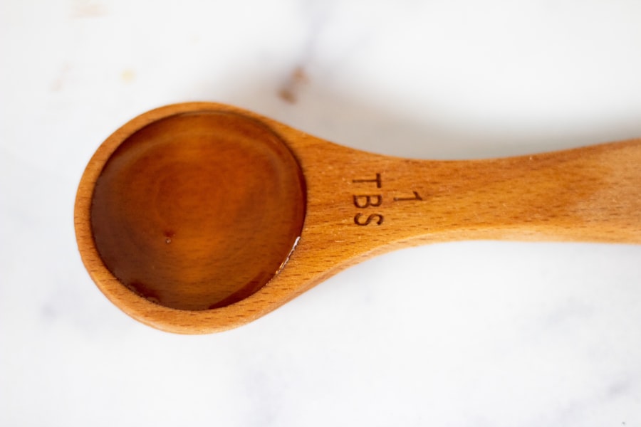 Wooden Spoon With Oil