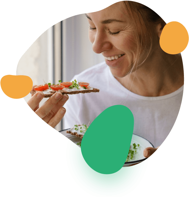 Woman Enjoying a Healthy Snack